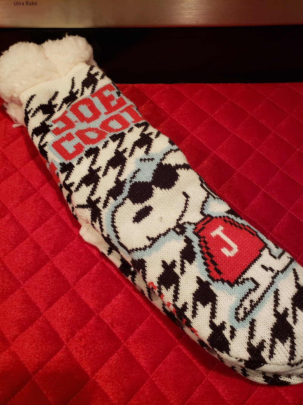 Peanuts Plush Snoopy Slipper Socks - White, Black, Red, Light Blue